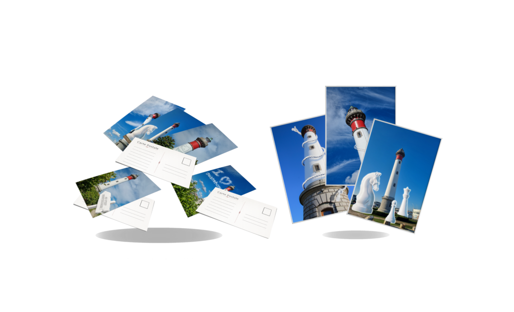 Ensemble de cartes postales avec les visuels de Pharetistique